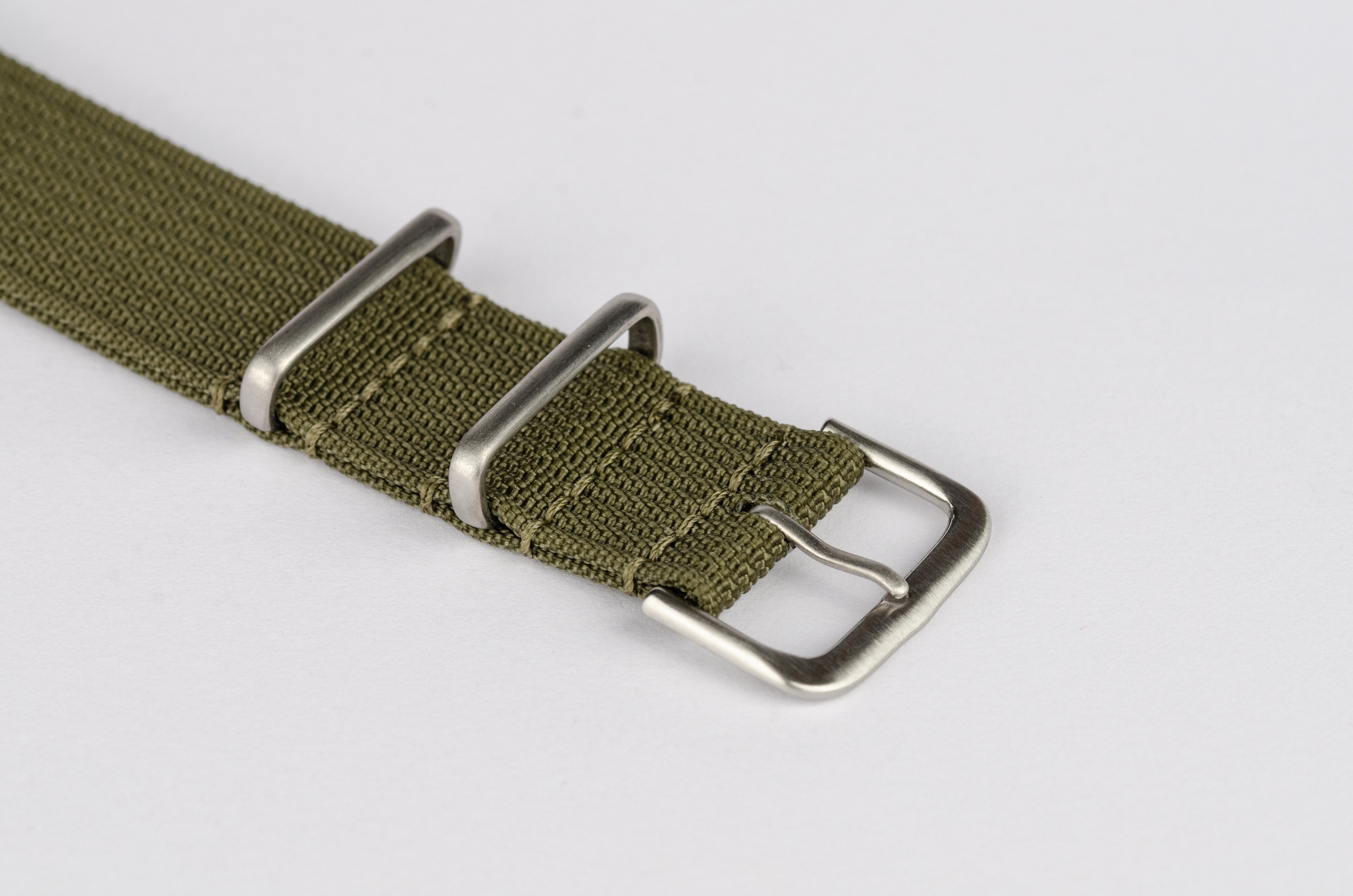 Natoband Ribbed: Khakigrön