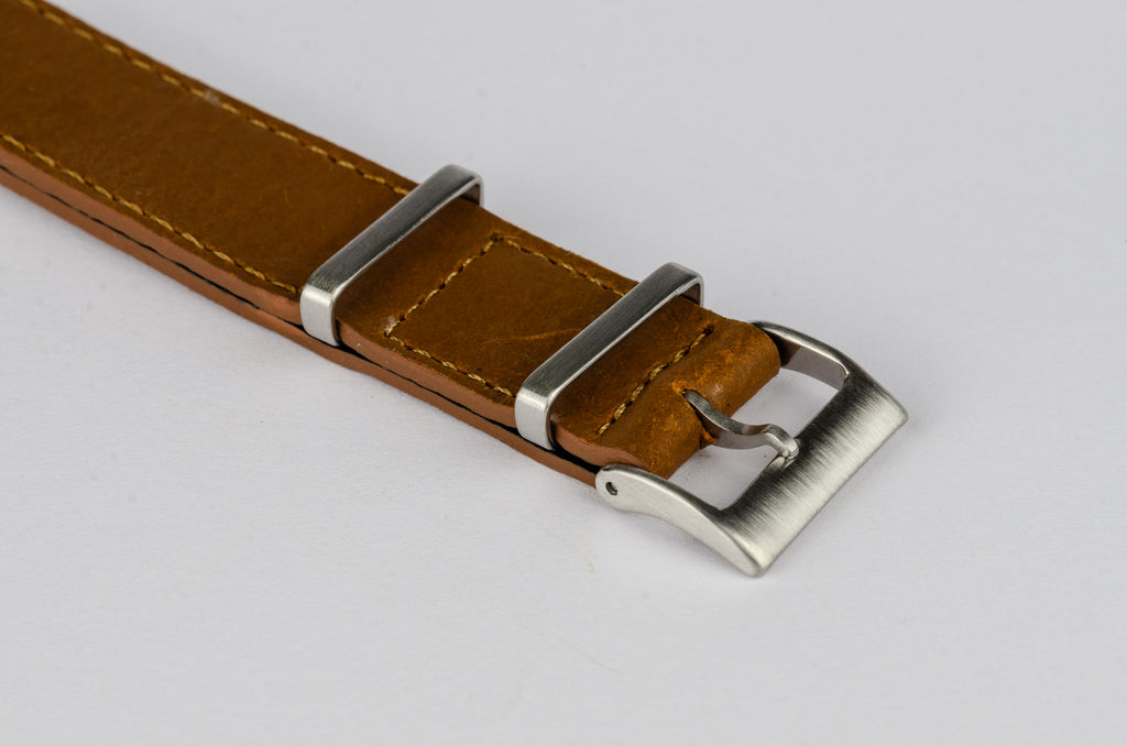 Kangaroo Leather NATO Strap: Dark Brown