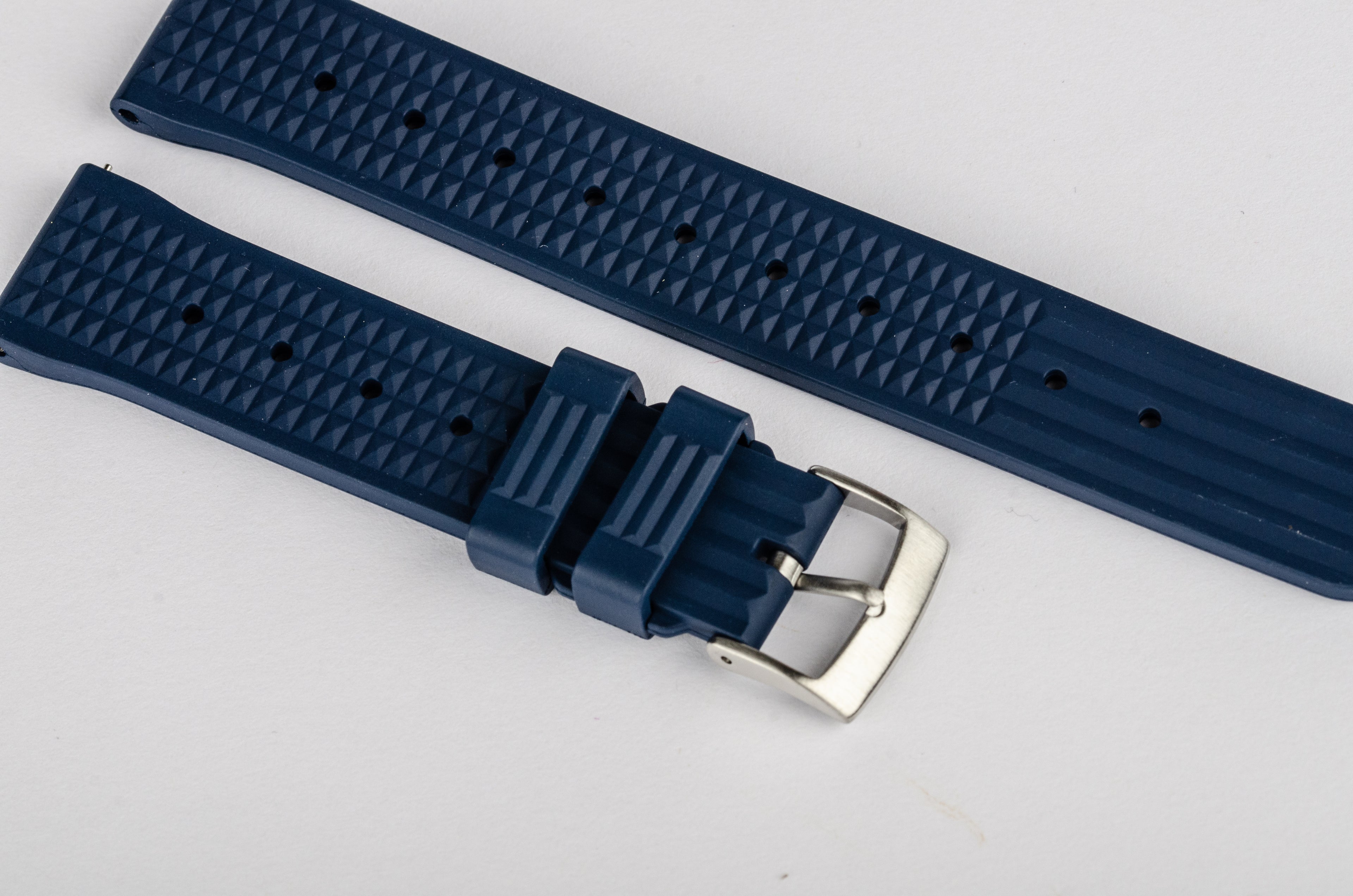Klockarmband Silikon FMK: Waffle Marinblå