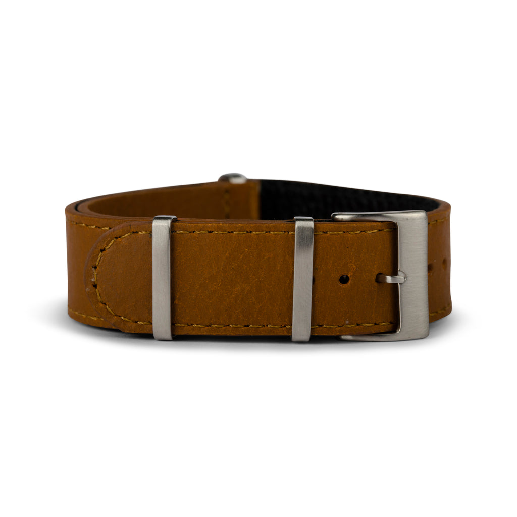Kangaroo Leather NATO Strap: Dark Brown