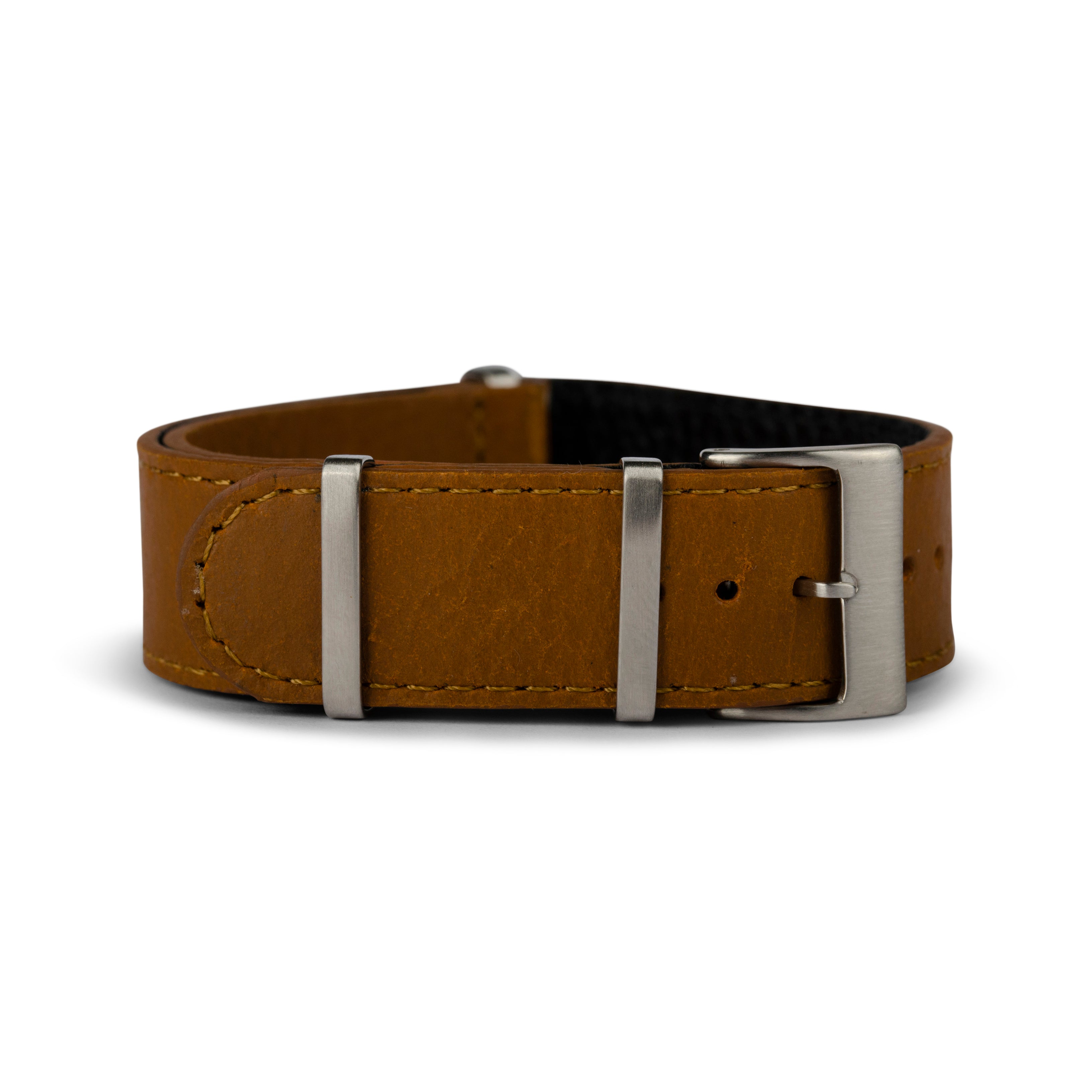 Kangaroo Leather NATO Strap: Dark Brown