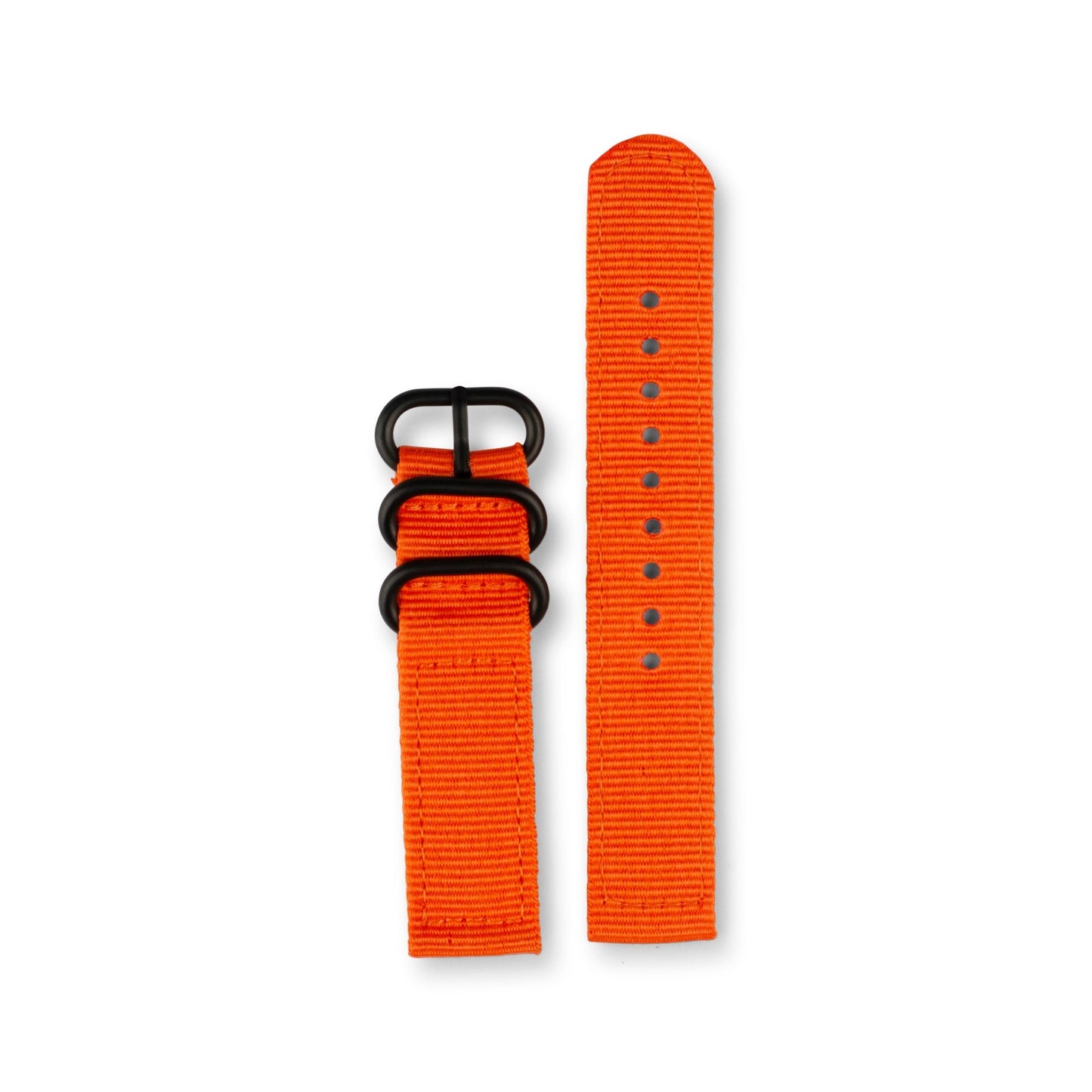 Klockarmband Nylon: Orange med PVD-detaljer - Natoband.nu